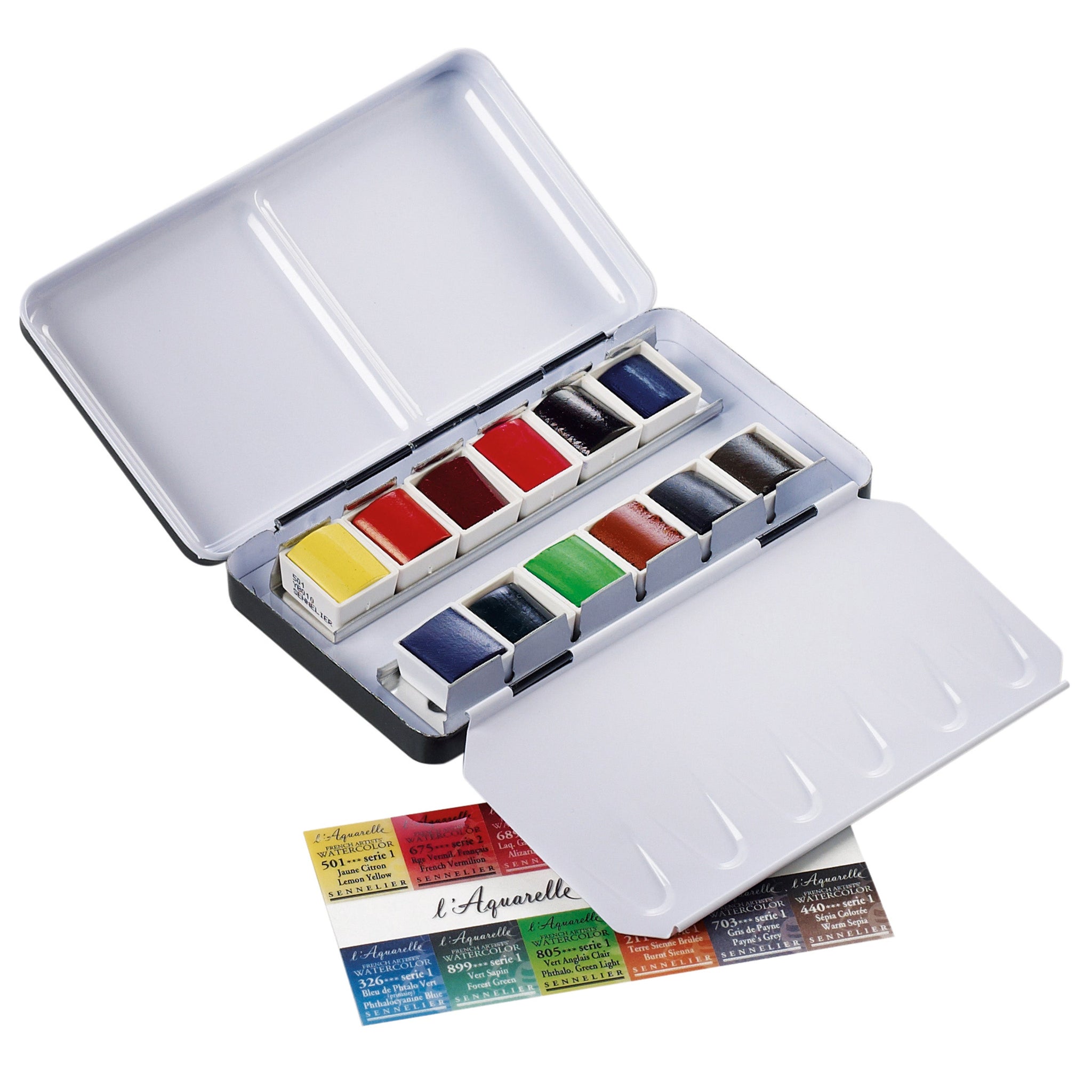 Sennelier Artist Watercolour Wooden Box with 12 half pans - Melbourne Etching Supplies