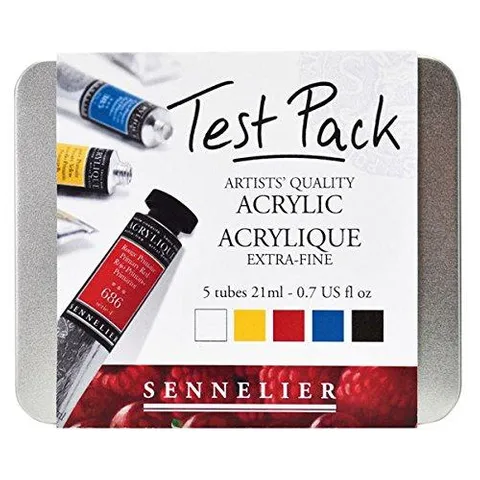Sennelier Acrylic Travel Set of 6 x 12ml tubes in primary colours - Melbourne Etching Supplies