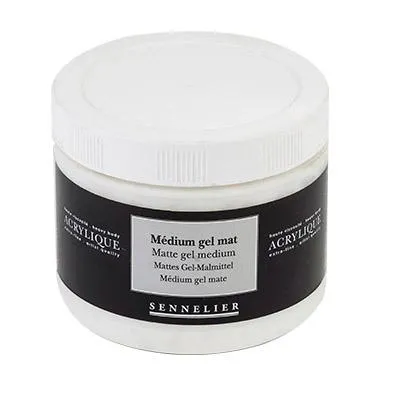 Sennelier thick matte gel medium acrylic 500ml - Melbourne Etching Supplies