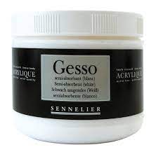 Sennelier Acrylic Gesso Semi-Absorbent - Melbourne Etching Supplies
