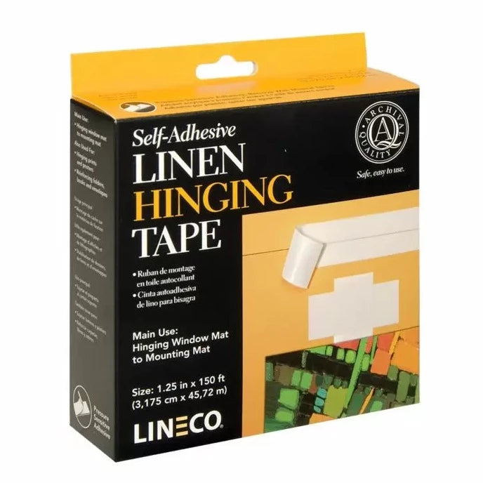 Lineco Linen Hinging Cloth Tape: Self Adhesive - Melbourne Etching Supplies