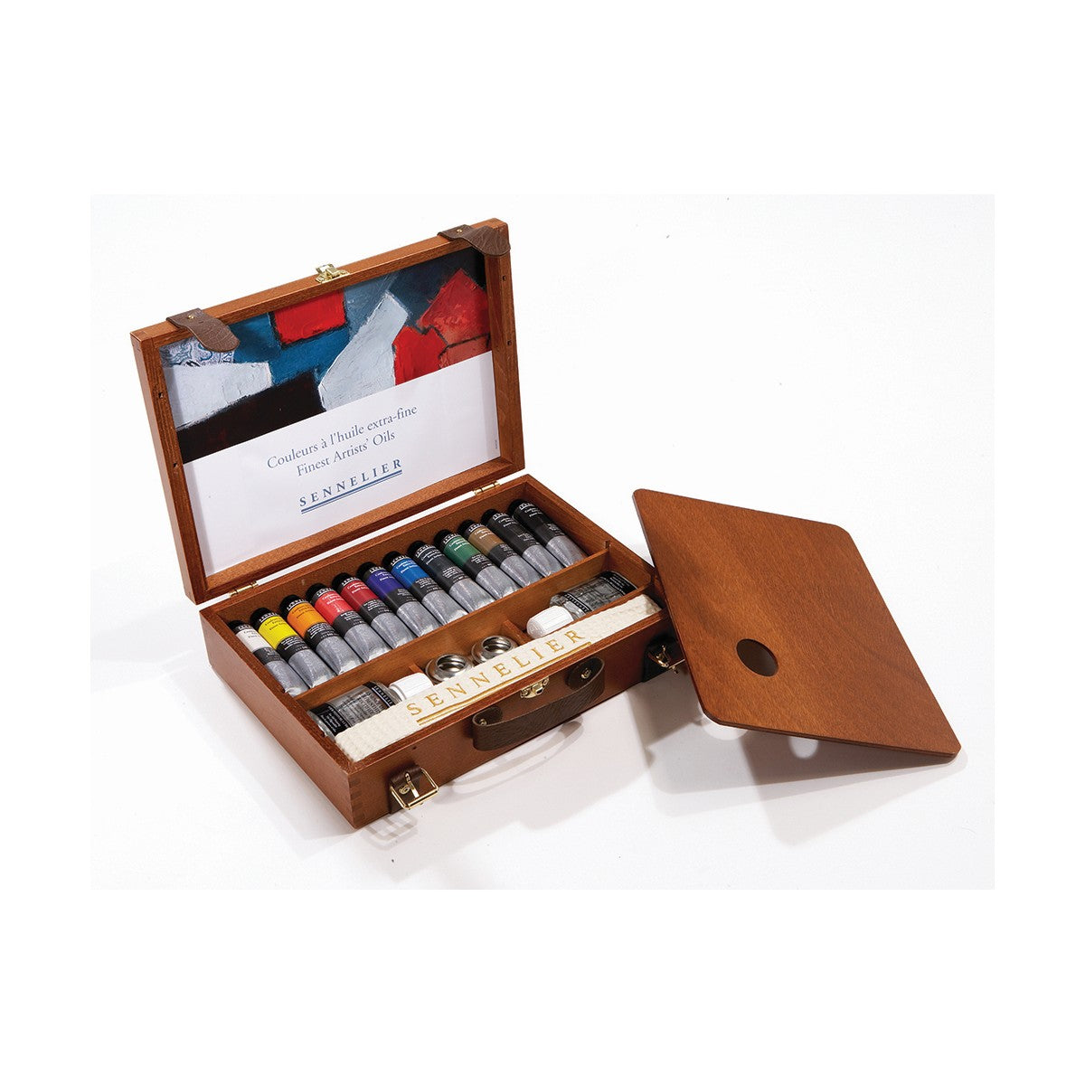 Sennelier Artists' Oils  in wooden travel box - Melbourne Etching Supplies