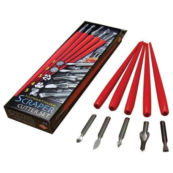 Scraper Cutter Set 5 Assorted Cutters and Handles Essdee | Melbourne ...
